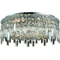 Elegant Lighting 2031F20C/RC Royal Cut Clear Crystal Maxim 6-Light, Single-Tier Flush Mount Crystal Chandelier, Finished in Chrome with Clear Crystals