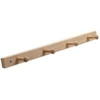 InterDesign 21-1/2 in. L Brown Wood Jumbo 4-Peg Rack 1 pk