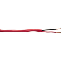 Coleman Cable 988200604 FPLR Unshielded Fire Alarm Cable, Red, 18/2, 1000-Foot