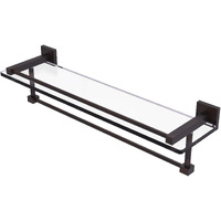 Allied Brass MT-1-22TB-GAL Montero Collection 22 Inch Gallery Towel Bar Glass Shelf, Venetian Bronze