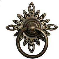 Gado Gado Hardware HRP5012 Ring Pull with Carved Filigree Star Backplate44 Medium