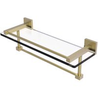 Allied Brass MT-1-16TB-GAL Montero Collection 16 Inch Gallery Towel Bar Glass Shelf, Satin Chrome