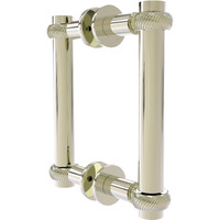 Allied Brass 404T-6BB-PNI Contemporary 6 Inch Back Twisted Accent Shower Door Pull, Polished Nickel