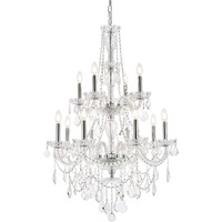 Elegant Lighting V7890D28C/RC Giselle - Telve Light Chandelier, Crystal Type Royal Cut, Finish Color Chrome, Installation Traditional