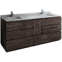 Fresca Formosa 84 Inch Freestanding Double Sink Modern Bathroom Cabinet - Cabinet Only (Sink Not Included)