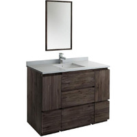 Fresca Formosa 48  Floor Standing Modern Bathroom Vanity w/Mirror - Faucet Sold Separately