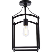 Living District Indoor Modern Home Decor Bright Janet 1 Light Flush Mount in Black