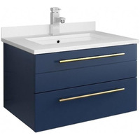 Fresca Lucera 24  Royal Blue Wall Hung Modern Bathroom Cabinet w/Top & Undermount Sink