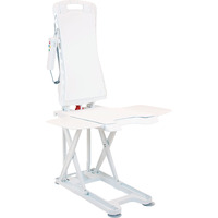 Drive Medical Bellavita Dive Bath Lift Chair, Reclining Electric Auto Bath Lifter & Tub Chair Lift, Bathtub Seat Transfer Chair with Open Seat Design, White