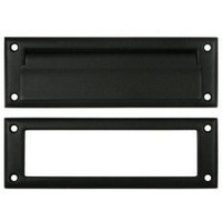 8.87 in. Mail Slot with Interior Frame, Black - Solid