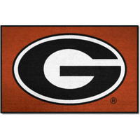 FANMATS 4991 NCAA - Georgia Bulldogs Starter Mat Accent Rug - 19in. x 30in. | Sports Fan Home Decor Rug and Tailgating Mat - G Primary Logo (Black Outline), Red