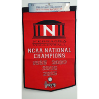 Winning Streak Nebraska Huskers Vertical Banner Volleyball Dynasty Wool Banner