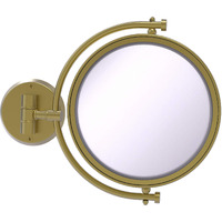 Allied Brass WM-4/2X 8 Inch Wall Mounted 2X Magnification Make-Up Mirror, Satin Brass