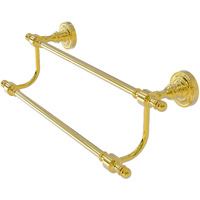 Allied Brass RD-72/24 Retro Dot Collection 24 Inch Double Towel Bar, Polished Brass