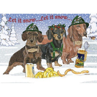 Pipsqueak Productions C526 Holiday Boxed Cards- Dachshunds