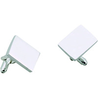 Rectangular Cuff Links, Flat, 1  X 3