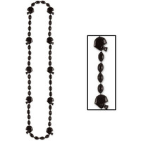 Beistle Party Decoration Football Beads 36  -Black- Pack of 12