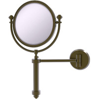 Allied Brass SB-4/2X Southbeach Collection Wall Mounted 8 Inch Diameter ith 2X Magnification Make-Up Mirror, Antique Brass