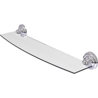 Allied Brass PQN-33/24 Prestige Que Collection 24 Inch Glass Shelf, Polished Chrome