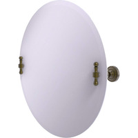 Allied Brass RD-90 Frameless Round Tilt Beveled Edge Wall Mirror, Antique Brass