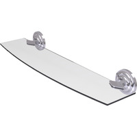 Allied Brass QN-33/24 Que Collection 24 Inch Glass Shelf, Satin Chrome