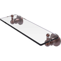 Allied Brass AP-1/16 Astor Place 16 inch Vanity Beveled Edges Glass Shelf, Antique Copper