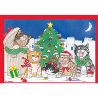 Pipsqueak Productions C990 Cat Holiday Boxed Cards