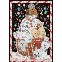 Pipsqueak Productions C813 Mix Dog Holiday Boxed Cards