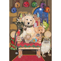 Pipsqueak Productions C488 Mix Dog With Cat Holiday Boxed Cards