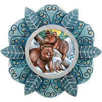 G. Debrekht Pair of Bears Snowflake Ornament, 3-1/2-Inch Tall, Includes String for Hanging