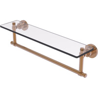 Allied Brass WS-1TB/22-BBR Glass Shelf with Towel Bar, 22-Inch x 5-Inch