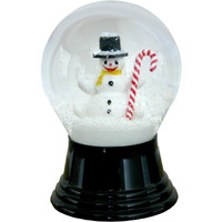 Alexander Taron Importer PR1476 Perzy Snowglobe, Medium Snowman with Canycane-5  H W x 3  D, 5  x 3  x 3 , White