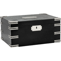 Ironsides Cigar Humidor, Holds Up to 100 Cigars, Ebony Finish