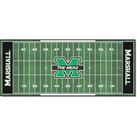 FANMATS NCAA Marshall University Thundering Herd Nylon Face Football Field Runner, 30 x72