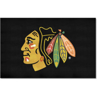 FANMATS 10370 Chicago Blackhawks Ulti-Mat Rug - 5ft. x 8ft. | Sports Fan Area Rug, Home Decor Rug and Tailgating Mat