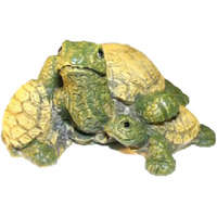 Bonsaiboy Miniature Turtle Figurine Three Turtles - One climbing on Back