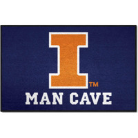 FANMATS 14640 NCAA - Illinois Illini Man Cave Starter Mat Accent Rug - 19in. x 30in. | Sports Fan Home Decor Rug and Tailgating Mat