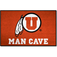 FANMATS 14704 NCAA - Utah Utes Man Cave Starter Mat Accent Rug - 19in. x 30in. | Sports Fan Home Decor Rug and Tailgating Mat