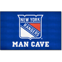 FANMATS 14464 New York Rangers Man Cave Tailgater Rug - 5ft. x 6ft. Sports Fan Area Rug, Home Decor Rug and Tailgating Mat