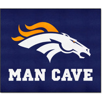 FANMATS 14299 Denver Broncos Man Cave Tailgater Rug - 5ft. x 6ft. Sports Fan Area Rug, Home Decor Rug and Tailgating Mat