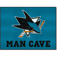 FANMATS 14481 NHL - San Jose Sharks All-Star Mat - Man Cave | Teal | 33.75 x42.5  | Shark Primary Logo