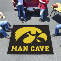 FANMATS 14646 Iowa Hawkeyes Man Cave Tailgater Rug - 5ft. x 6ft. Sports Fan Area Rug, Home Decor Rug and Tailgating Mat