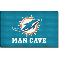 FANMATS 14326 Miami Dolphins Man Cave UltiMat Rug - 5ft. x 8ft. | Sports Fan Area Rug, Home Decor Rug and Tailgating Mat