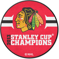 Chicago Blackhawks 2013 NHL Stanley Cup Champions Puck Rug 27  Diameter