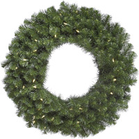 Vickerman Pre-Lit Douglas Fir Wreath with 100 Warm White Italian LED Lights, 42-Inch, Green, A808842LED