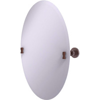 Allied Brass WS-91 Frameless Oval Tilt Beveled Edge Wall Mirror, Antique Copper