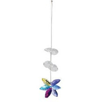 Chrome Crystal 3-Tier Snowflakes Hanging Sun Catcher or Ornament..... With Multiple Colors Swarovski Austrian Crystals