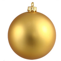 Vickerman 35061-6 Gold Matte Ball Christmas Tree Ornament (4 pack) (N591508DMV)