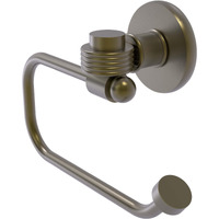 Allied Brass 2024EG-ABR Continental Collection Euro Style Tissue Groovy Accents Toilet Paper Holder, Antique Brass