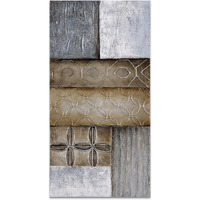 Empire Art Direct  Stacked 1  Original Textured Metallic Oil Painting by Martin Edwards, 60  x 30